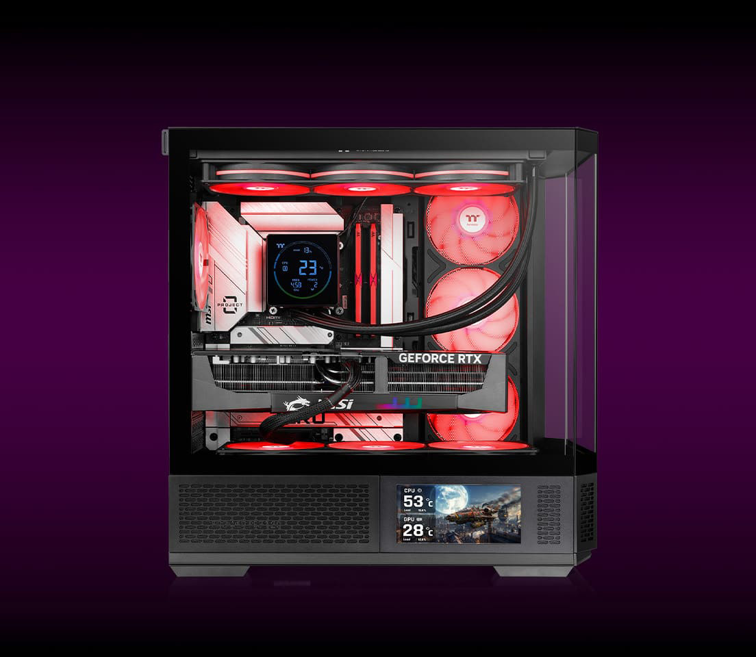 Thermaltake View 370 TG ARGB; Mid Tower Chassis; 1x360mm SF360